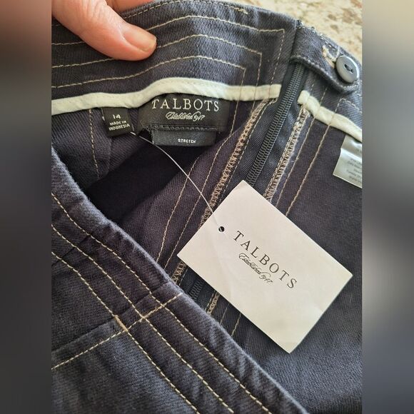 Talbots blue cotton skirt size 14 - Picture 3 of 7